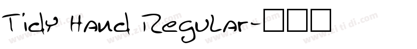 Tidy Hand Regular字体转换